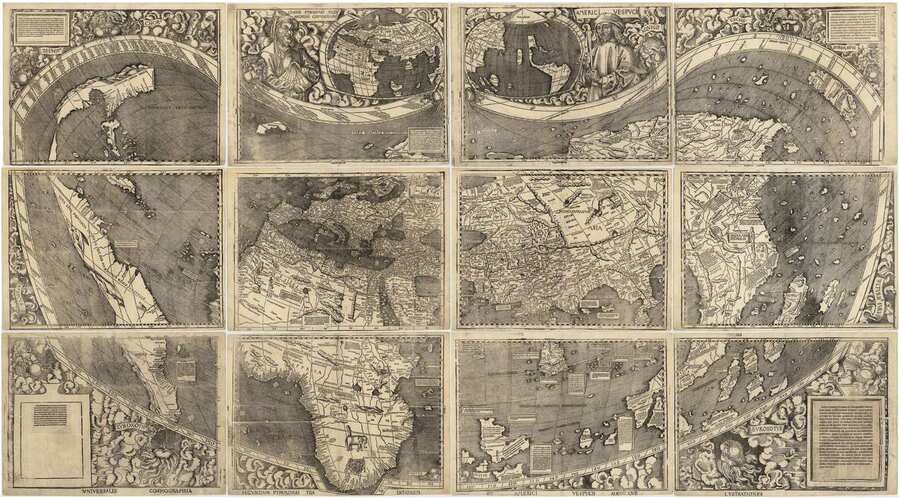插图 171 马丁·瓦尔泽缪勒1507年的世界地图
